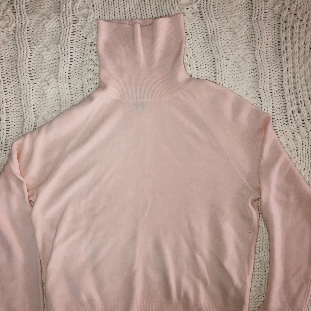 baby pink turtleneck